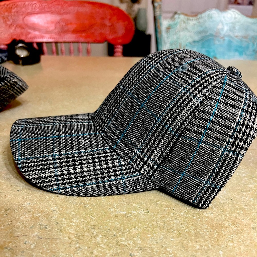Gray Plaid Baseball Cap